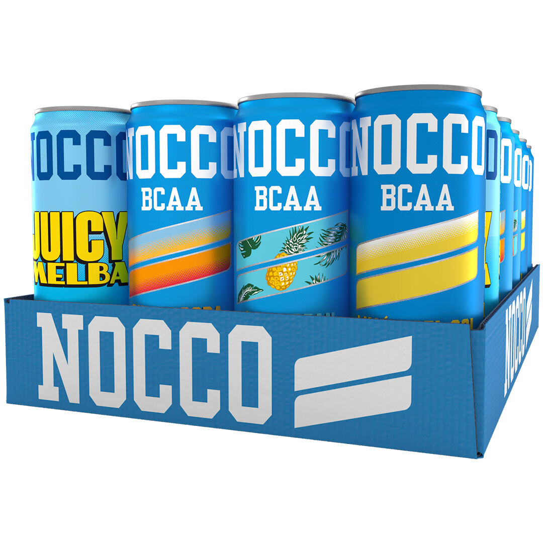 24 x NOCCO BCAA / BCAA+ / FOCUS 330 ml / NOCCO FLAK Mixflak