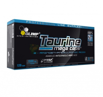 Olimp Taurine Mega Caps 120 Kapslar i gruppen Aminosyror / Övriga aminosyror hos Proteinbolaget.se (PB-00029)