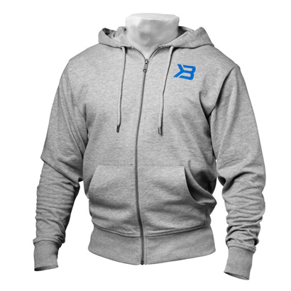 Better Bodies Jersey Hoodie Grey Melange i gruppen Träningskläder / För honom / Tröjor hos Proteinbolaget.se (PB-0067)