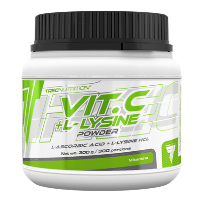 Trec Vit.C + L-lysine Powder, 300g i gruppen Vitaminer / Mineraler hos Proteinbolaget.se (PB-0119)