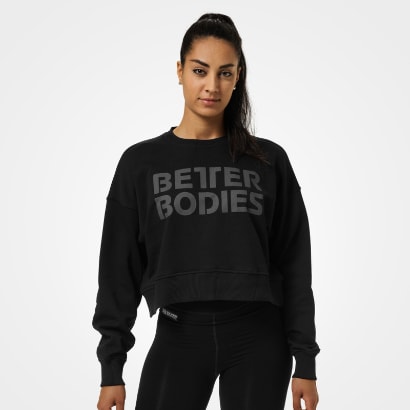 Better Bodies Chelsea Sweater Black i gruppen Träningskläder / För henne / Tröjor hos Proteinbolaget.se (PB-0281)