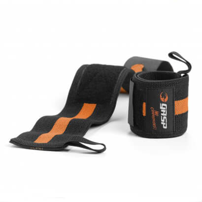 GASP 1RM Wrist Wrap Black/Flame i gruppen Träningstillbehör / Knä- & Handledslindor hos Proteinbolaget.se (PB-0606)
