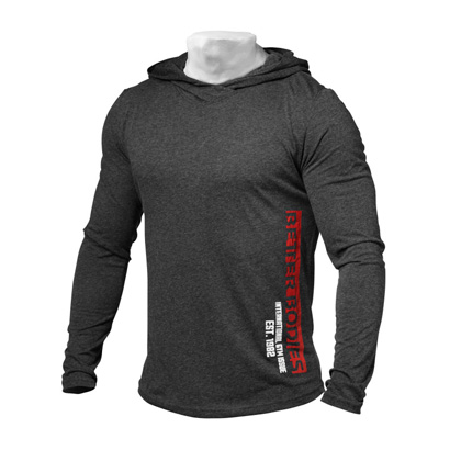 Better Bodies Mens Soft Hoodie Antracite i gruppen Träningskläder / För honom / Tröjor hos Proteinbolaget.se (PB-0731)