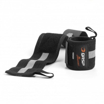 GASP 1RM Wrist Wrap Black/Grey i gruppen Träningstillbehör / Knä- & Handledslindor hos Proteinbolaget.se (PB-0832)