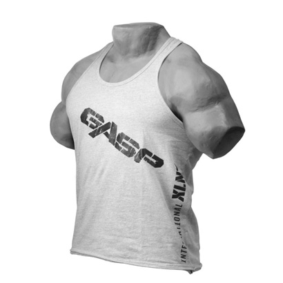 Gasp Vintage T-back Greymelange i gruppen Träningskläder / För honom / Linnen hos Proteinbolaget.se (PB-0999)