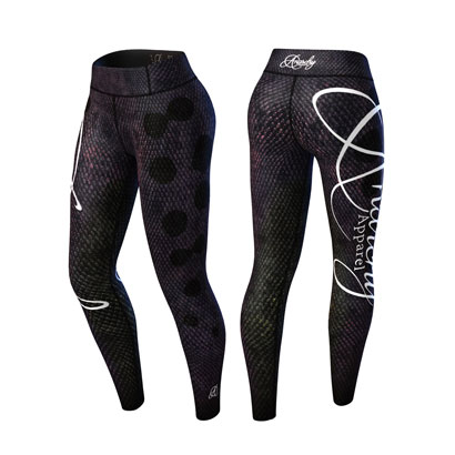 Anarchy Apparel Anaconda Legging Black/Purple i gruppen Träningskläder / För henne / Tights hos Proteinbolaget.se (PB-1002)
