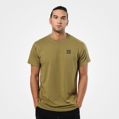 Better Bodies Harlem Oversize Tee Military Green i gruppen Träningskläder / För honom / T-shirt hos Proteinbolaget.se (PB-1004)