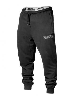 Better Bodies Tapered Sweatpants Black i gruppen Träningskläder / För honom / Byxor hos Proteinbolaget.se (PB-1029)