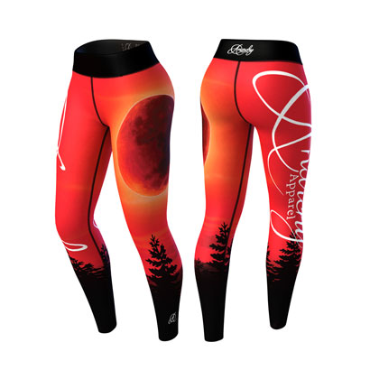 Anarchy Apparel Blood Moon Legging Red/Black i gruppen Träningskläder / För henne / Tights hos Proteinbolaget.se (PB-1761)