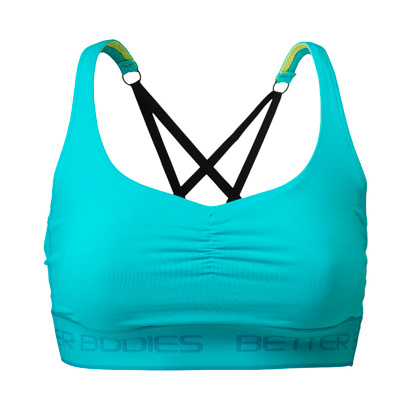 Athlete Short Top, Aqua Blue i gruppen Träningskläder / För henne / Linnen hos Proteinbolaget.se (PB-2234)