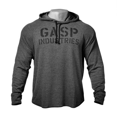 Gasp Long Sleeve Thermal Hoodie Antracite Melange i gruppen Träningskläder / För honom / Hoodies / Jackor hos Proteinbolaget.se (PB-2520)