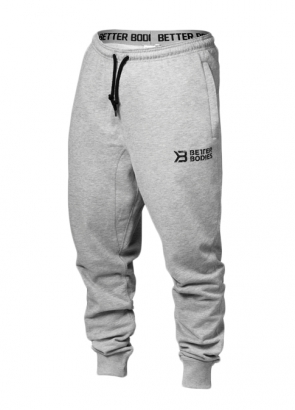 Better Bodies Tapered Sweatpants Grey Melange i gruppen Träningskläder / För honom / Byxor hos Proteinbolaget.se (PB-2861)