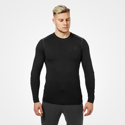 Better Bodies Performance Long Sleeve Black i gruppen Träningskläder / För honom / Tröjor hos Proteinbolaget.se (PB-2929)
