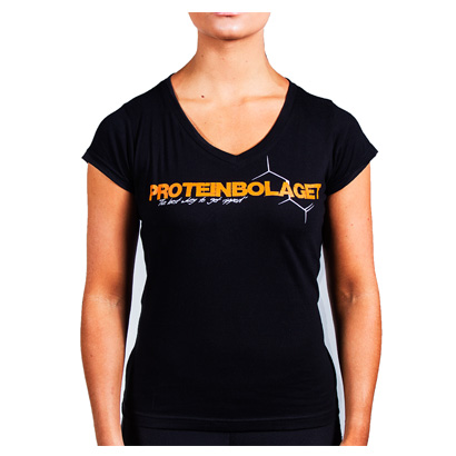 Proteinbolaget Logo Girl T-shirt, Black i gruppen Träningskläder / För henne / T-shirt hos Proteinbolaget.se (PB-3291)