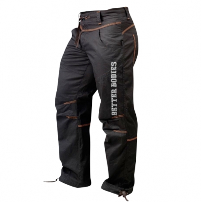 Better Bodies Casual pant, black/orange i gruppen Träningskläder / För honom / Byxor hos Proteinbolaget.se (PB-3337)