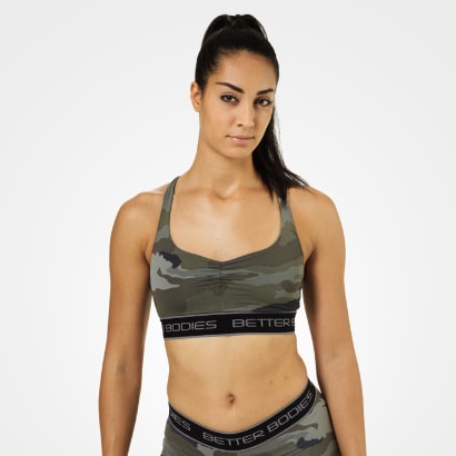 Athlete Short Top, Green Camoprint i gruppen Träningskläder / För henne / Linnen hos Proteinbolaget.se (PB-3388)