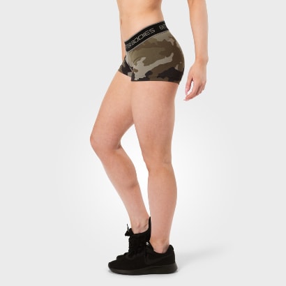 Fitness Hotpant, Green Camoprint i gruppen Träningskläder / För henne / Shorts hos Proteinbolaget.se (PB-3557)