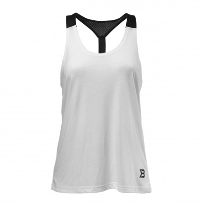 Loose Fit Tank, White i gruppen Träningskläder / För henne / Linnen hos Proteinbolaget.se (PB-3721)