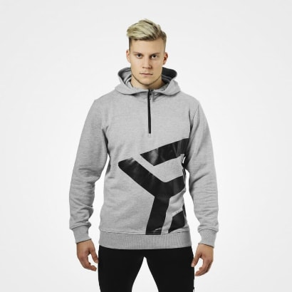 Better Bodies Brooklyn Zip Hood Greymelange i gruppen Träningskläder / För honom / Tröjor hos Proteinbolaget.se (PB-3917)
