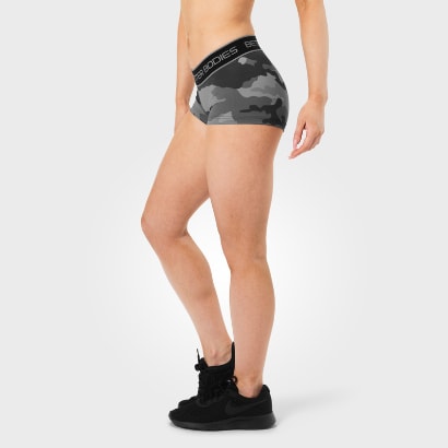 Fitness Hotpant, Grey Camoprint i gruppen Träningskläder / För henne / Shorts hos Proteinbolaget.se (PB-4321)