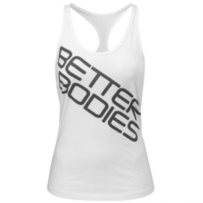 Better Bodies Printed T-back, white i gruppen Träningskläder / För henne / Linnen hos Proteinbolaget.se (PB-4512)