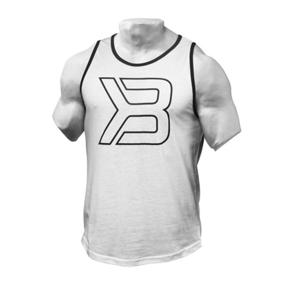 Better Bodies Jersey Tank White i gruppen Träningskläder / För honom / Linnen hos Proteinbolaget.se (PB-4581)