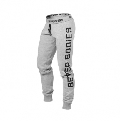 Better Bodies Slim Sweatpant, grey melange i gruppen Träningskläder / För henne / Byxor hos Proteinbolaget.se (PB-48666)