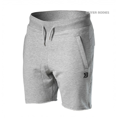Better Bodies Hudson Sweatshorts Greymelange i gruppen Träningskläder / För honom / Byxor hos Proteinbolaget.se (PB-5200)
