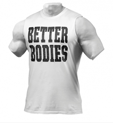 Better Bodies Big Print S/L White i gruppen Träningskläder / För honom / Linnen hos Proteinbolaget.se (PB-5343)