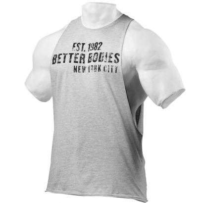 Better Bodies Graphic Logo S/L, grey melange i gruppen Träningskläder / För honom / Linnen hos Proteinbolaget.se (PB-5432)