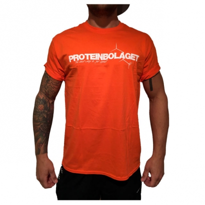 Proteinbolaget logo t-shirt, orange i gruppen Träningskläder / För honom / T-shirt hos Proteinbolaget.se (PB-7886)