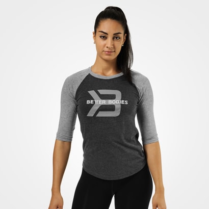 Womens Basbeall Tee, Antracite/Melange i gruppen Träningskläder / För henne / Tröjor hos Proteinbolaget.se (PB-8218)