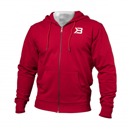 Better Bodies Jersey Hoodie Bright Red i gruppen Träningskläder / För honom / Hoodies / Jackor hos Proteinbolaget.se (PB-8332)