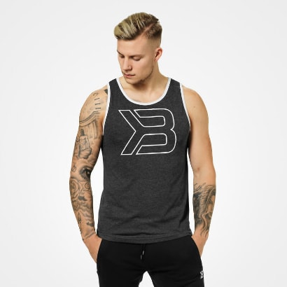 Better Bodies Jersey Tank Antracite melange i gruppen Träningskläder / För honom / Linnen hos Proteinbolaget.se (PB-8415)