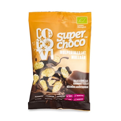 CocoVi SuperChoco Mullbär, 60g i gruppen Livsmedel / Snacks & Tilltugg hos Proteinbolaget.se (PB-8540)