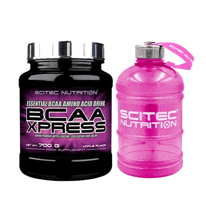 Scitec Nutrition BCAA Xpress 0,7kg + Waterjug i gruppen Färdiga paket hos Proteinbolaget.se (PB-8945)