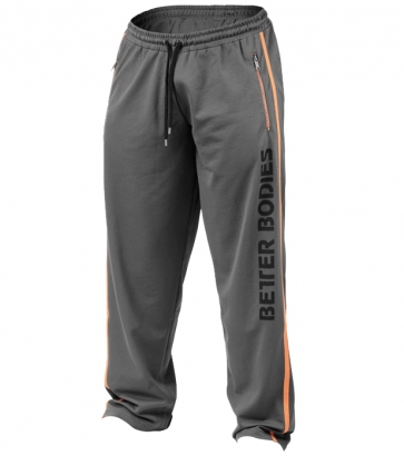 Better Bodies Classic Mesh Pants Grey/orange i gruppen Träningskläder / För honom / Byxor hos Proteinbolaget.se (PB-9490)