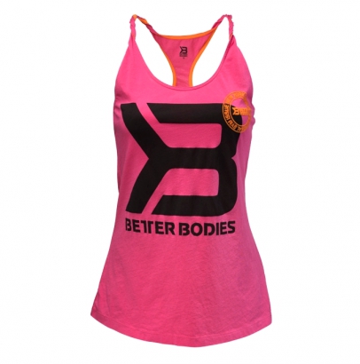 Better Bodies Twisted T-back, hot pink i gruppen Träningskläder / För henne / Linnen hos Proteinbolaget.se (PB-9895)