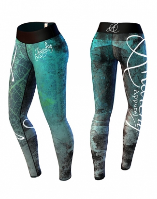 Anarchy Apparel Carboretum Legging Green/Black i gruppen Träningskläder / För henne / Tights hos Proteinbolaget.se (PB-9983)