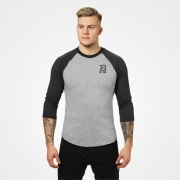 Better Bodies Mens Baseball Tee Greymelange Antracite