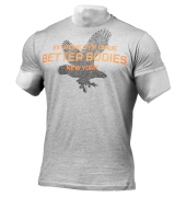 Better Bodies Front Printed Tee Greymelange