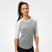 Womens Baseball Tee, Greymelange