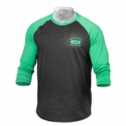 Better Bodies Mens Baseball Tee Green Antracite