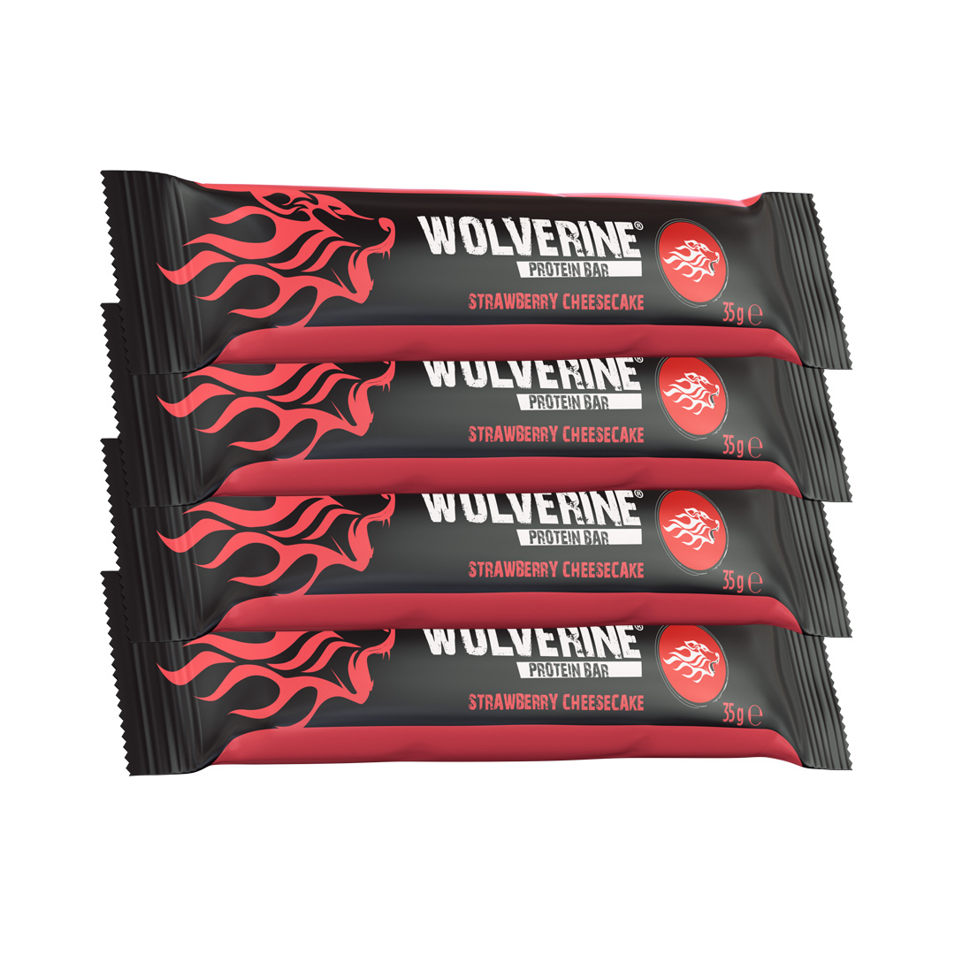4 x Wolverine Protein Bar 35 g Strawberry Cheesecake
