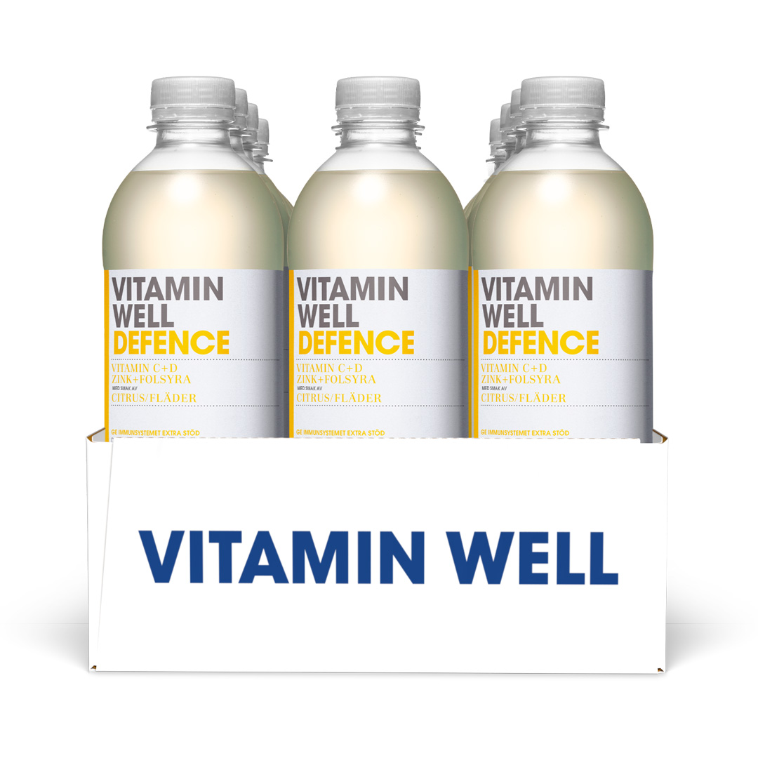 12 x Vitamin Well 500 ml Defence Citrus Fläder