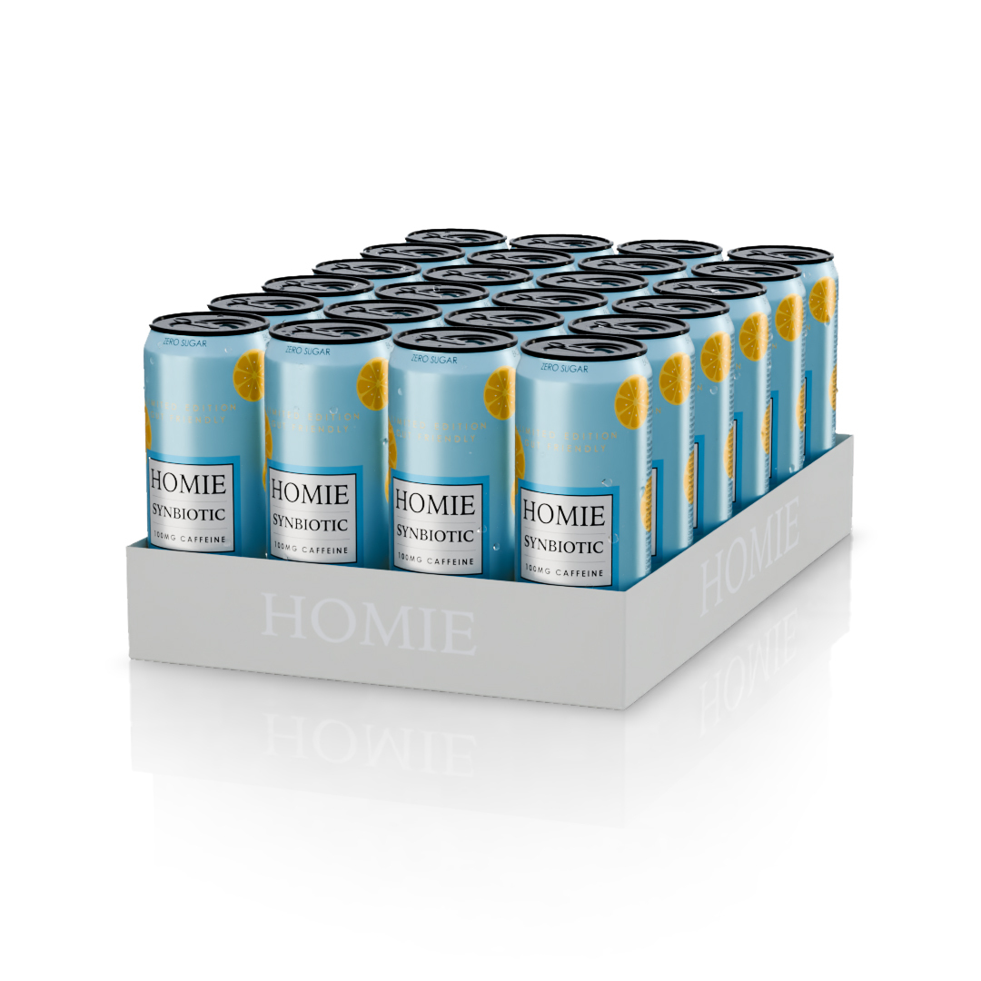 24 x Homie Wake Up Synbiotic 330 ml Lemonade 