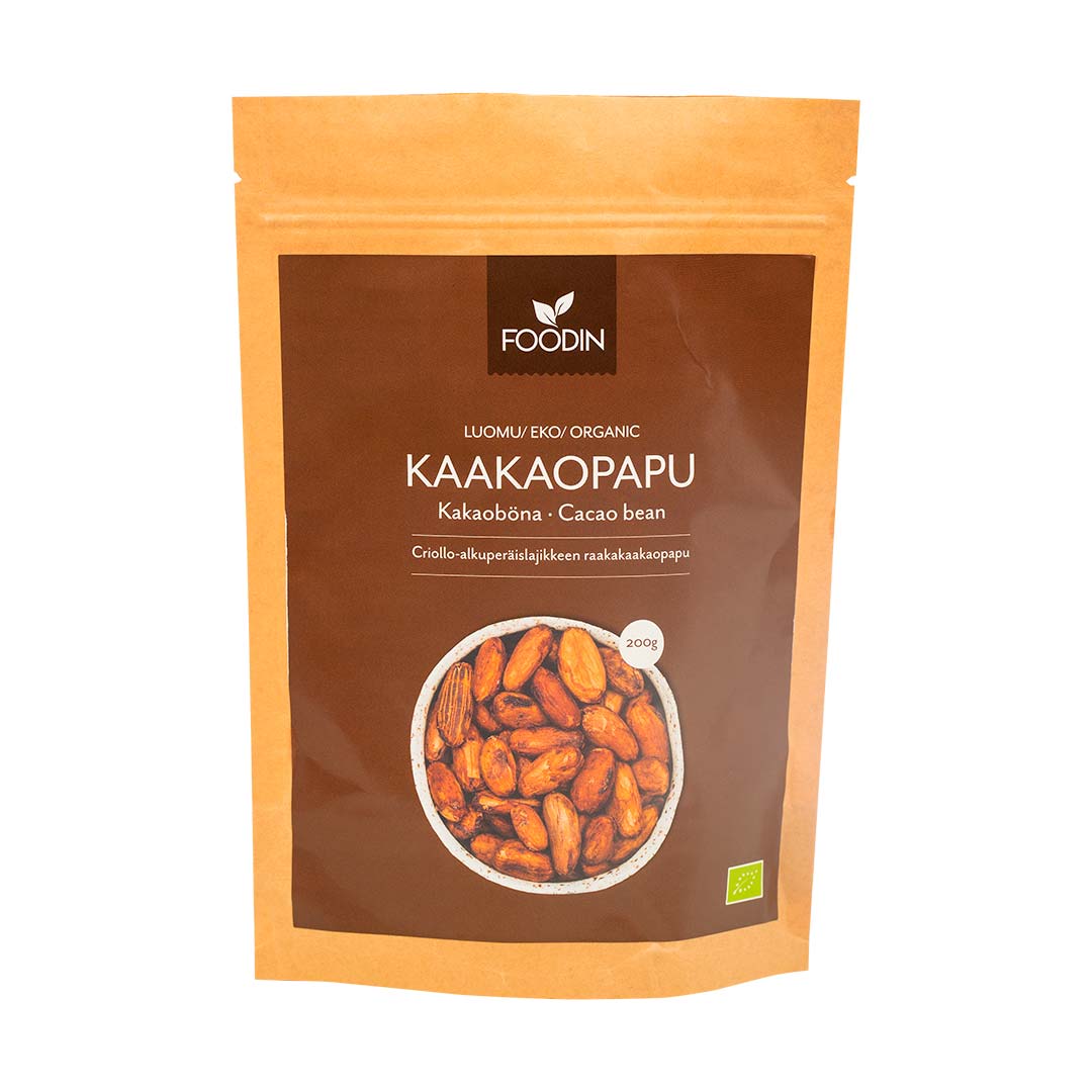 Foodin Organic Cacao Beans Raw 200 g
