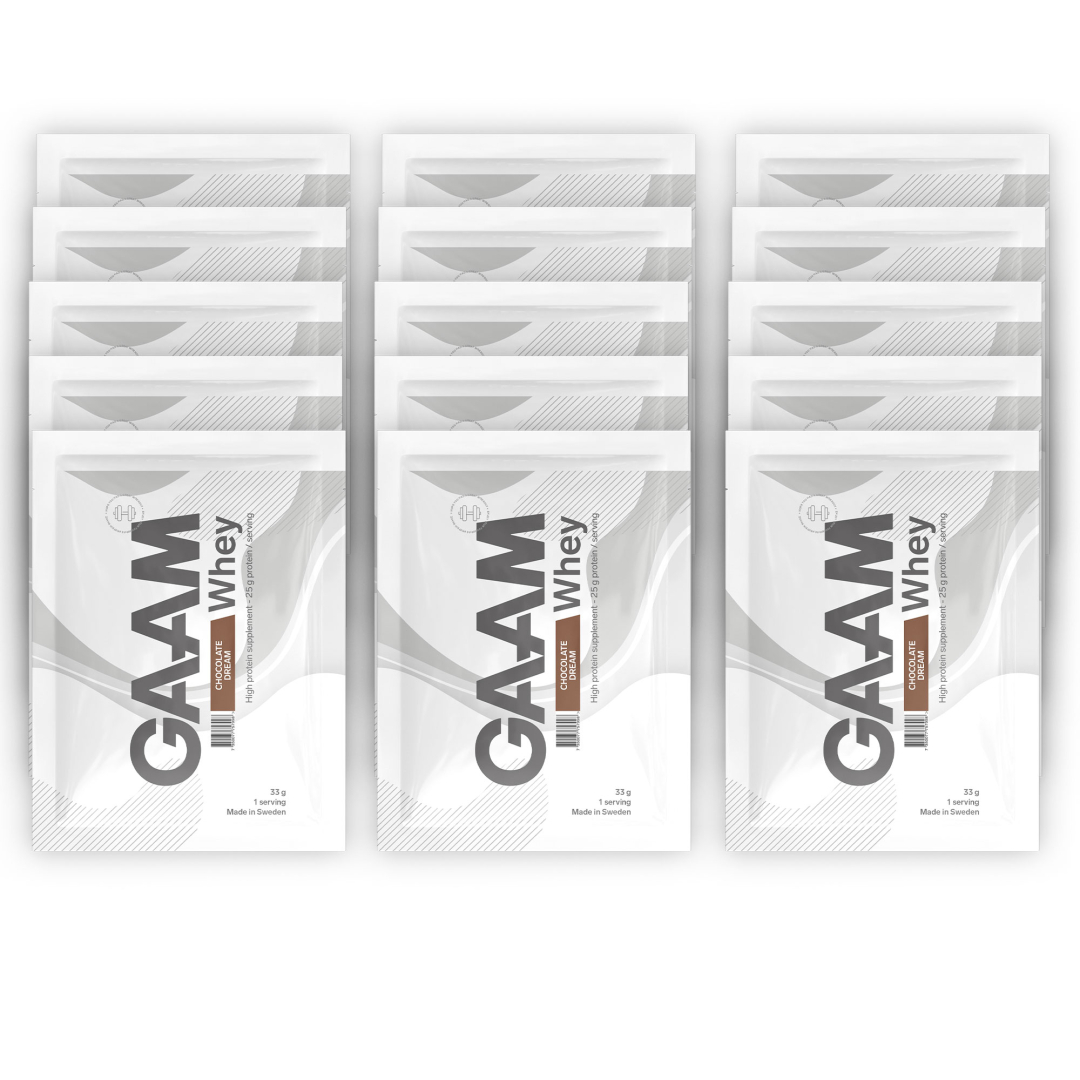 15 x GAAM Whey 33 g Vassleprotein