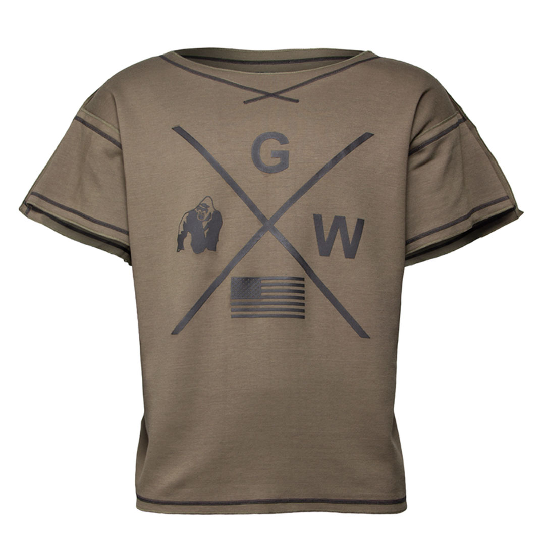 Gorilla Wear Sheldon Work Out Top Army Green