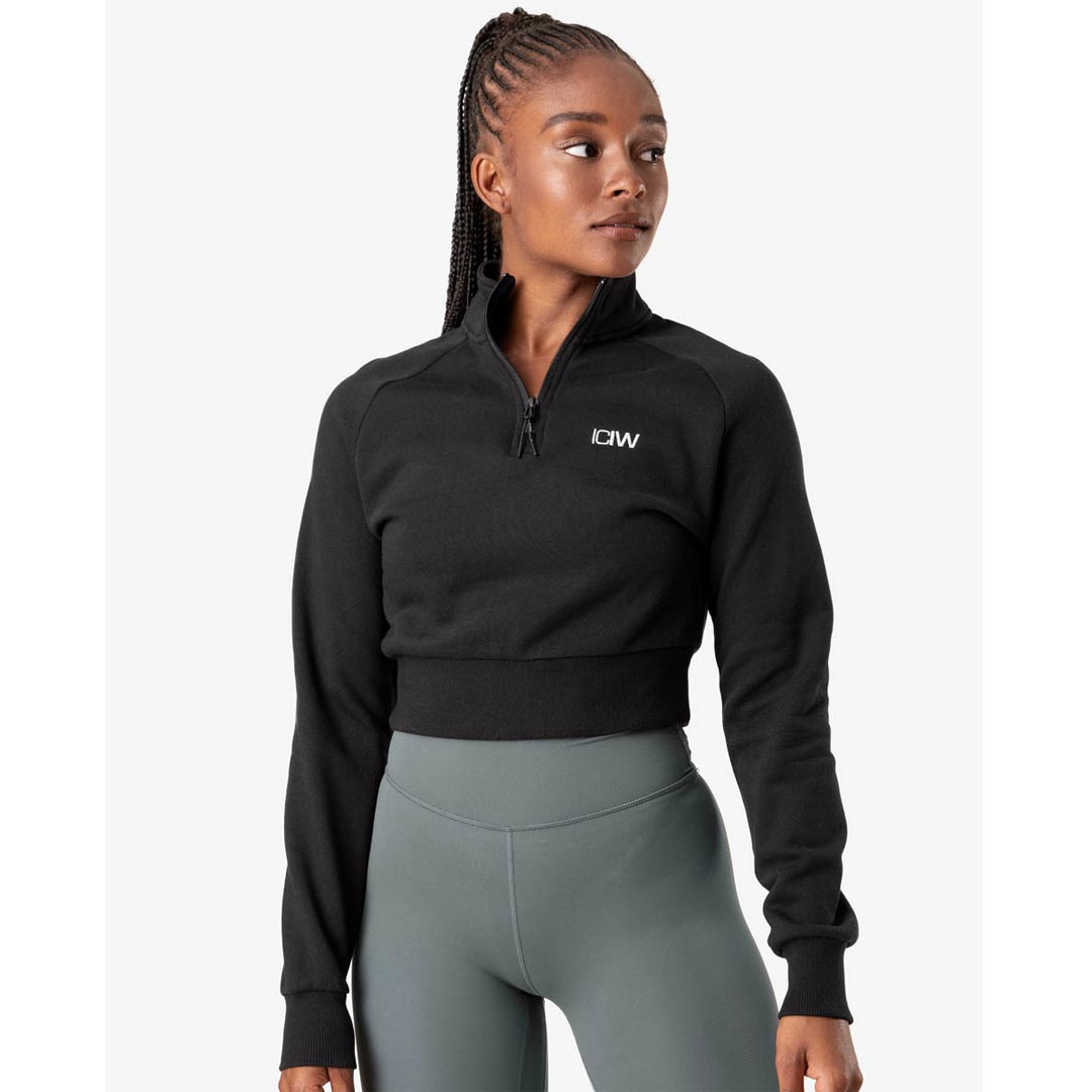 ICANIWILL Essential Cropped Sweater Black